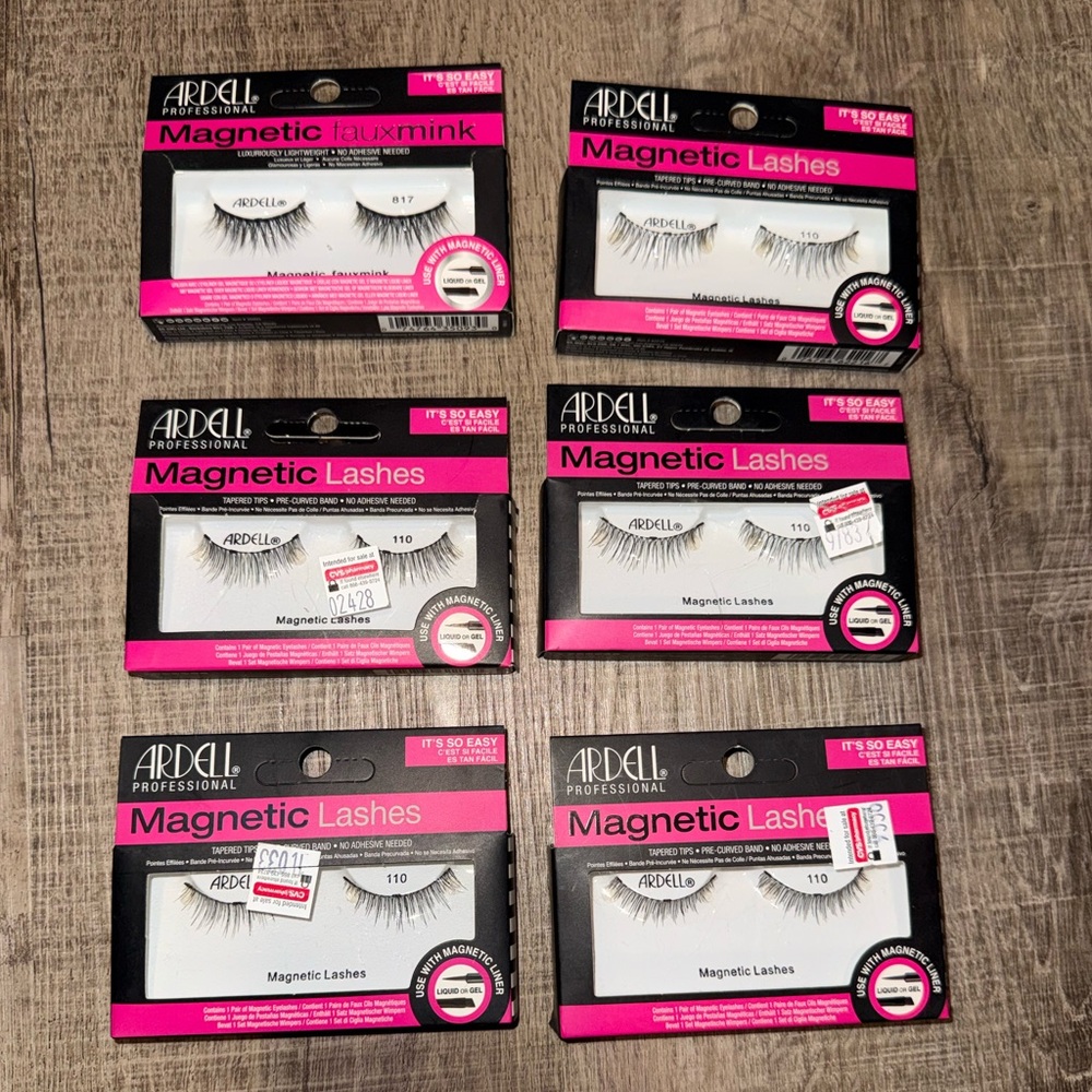 Ardell Magnetic Lashes #110 (5 Pack) Plus 1- #817 (6 Pack Bundle)